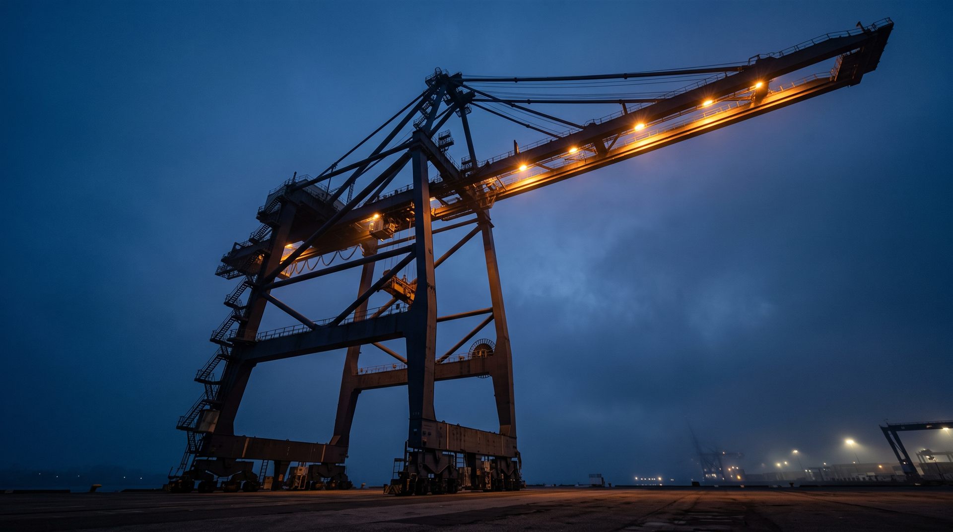Grúa portacontenedores cargando un buque con destino a Ecuador