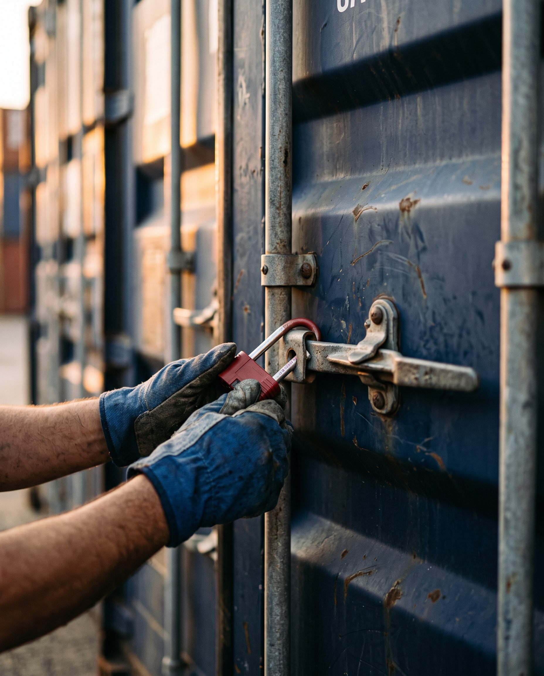 Sello de seguridad colocado tras la inspección de calidad en China